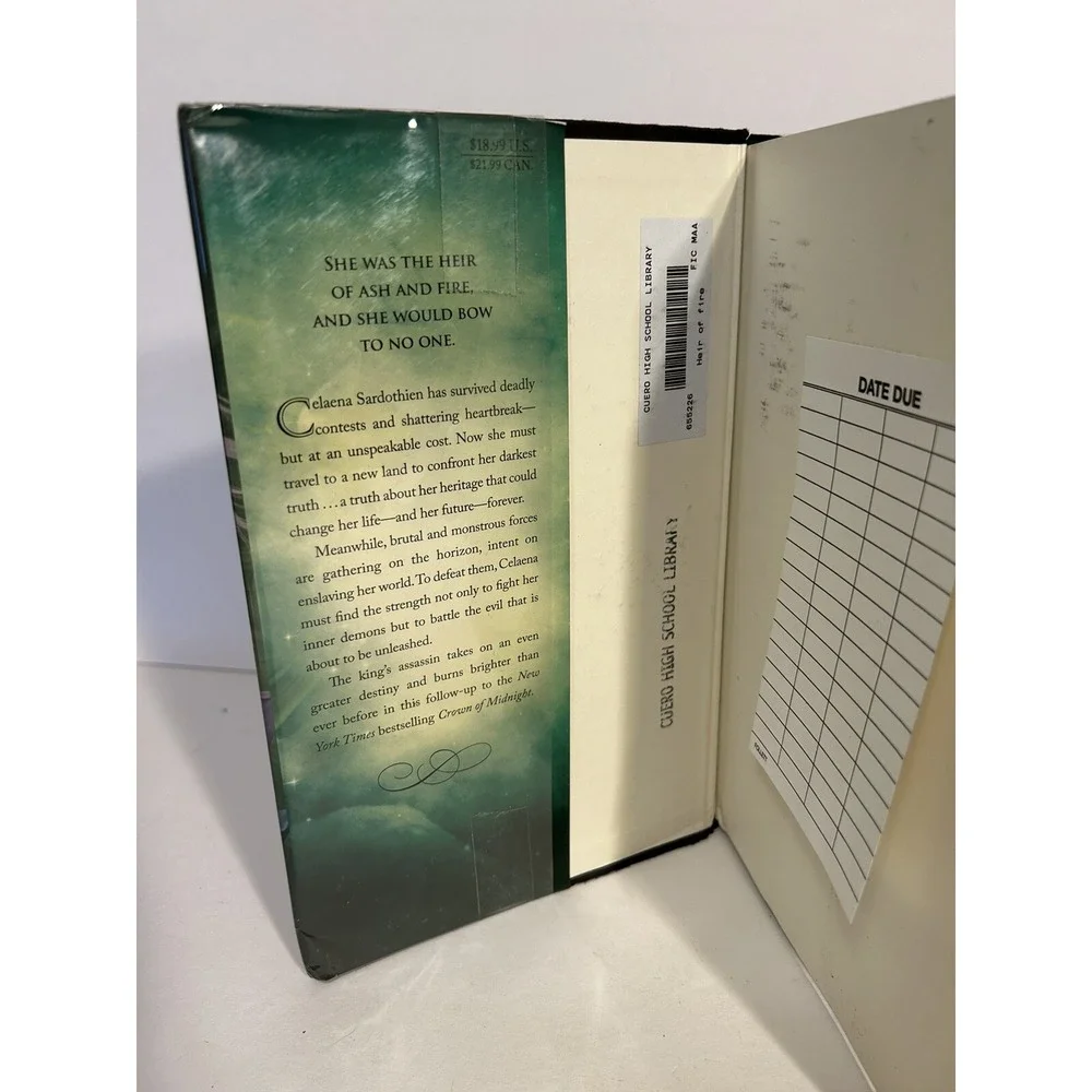 Heir Of Fire Sarah J. Maas 1st Ed Hardcover OOP Cover Library COPY